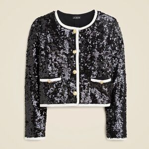 New Never Worn J. Crew Black Sequin Women's Jacket.